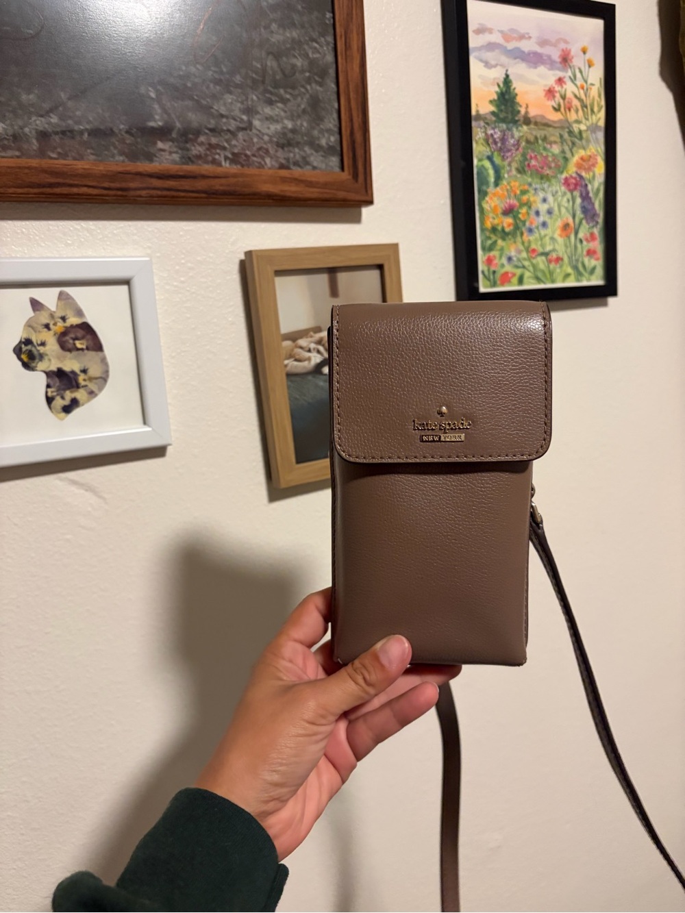 kate spade pebble leather crossbody phone bag